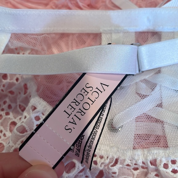 COPY NWT VICTORIAS SECRET GARTER BELT lace sheer sexy pretty lingerie valentines - Picture 9 of 9